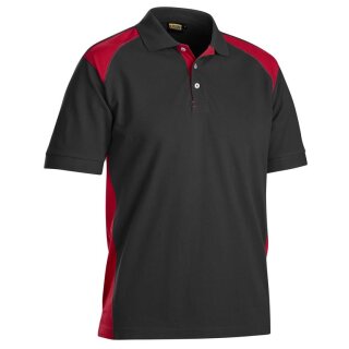 Blakläder Polo-Shirt 2 farbig Schwarz/Rot verschiedene Größen