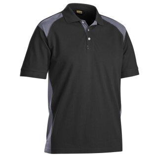 Blakläder Polo-Shirt 2 farbig Schwarz/Grau Größe M