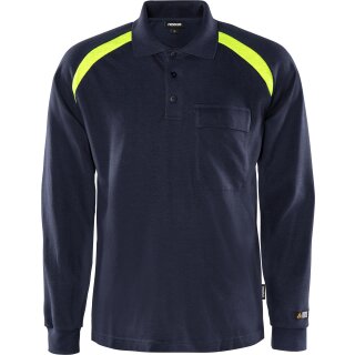 Fristads Flamestat Poloshirt Langarm 784 PFLA Marineblau 8 Größen