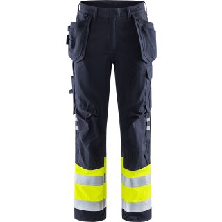 Fristads Flamestat High Vis Handwerkerhose Kl. 1 2074 ATHS Warnschutz-Gelb/Marine 25 Größen
