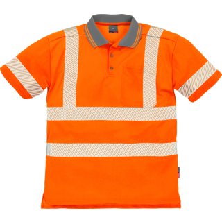 Fristads Kansas Hi-Vis Poloshirt, Kurzarm 7406 TPS Warnschutz-Orange Größe 2XL