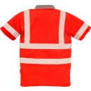 Fristads Kansas Hi-Vis Poloshirt, Kurzarm 7406 TPS Warnschutz-Rot Größe S
