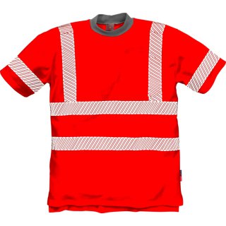Fristads Kansas Hi-Vis T-Shirt, Kurzarm 7407 TPS Warnschutz-Rot Größe XS