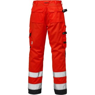 Fristads Kansas Hi-Vis Bundhose 2026 PLU Warnschutz-Rot/Schwarz Größe C54 2025Auslaufartikel