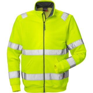 Fristads Kansas Hi-Vis Sweatshirt-Jacke 7410 BPV Warnschutz-Gelb Größe XS 2025Auslaufartikel