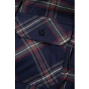 Fristads Kansas Flanellhemd, Langarm 7421 MSF Marineblau Größe 3XL