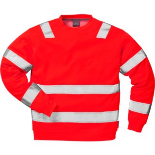 Fristads Kansas Hi-Vis Sweatshirt 7446 BPV Warnschutz-Rot Größe L