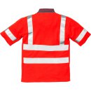 Fristads Kansas Hi-Vis Poloshirt, Kurzarm 7025 TPR Warnschutz-Rot Größe M