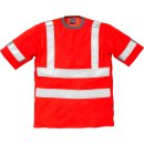 Fristads Kansas Hi-Vis T-Shirt, Kurzarm 7024 TPR Warnschutz-Rot Größe S