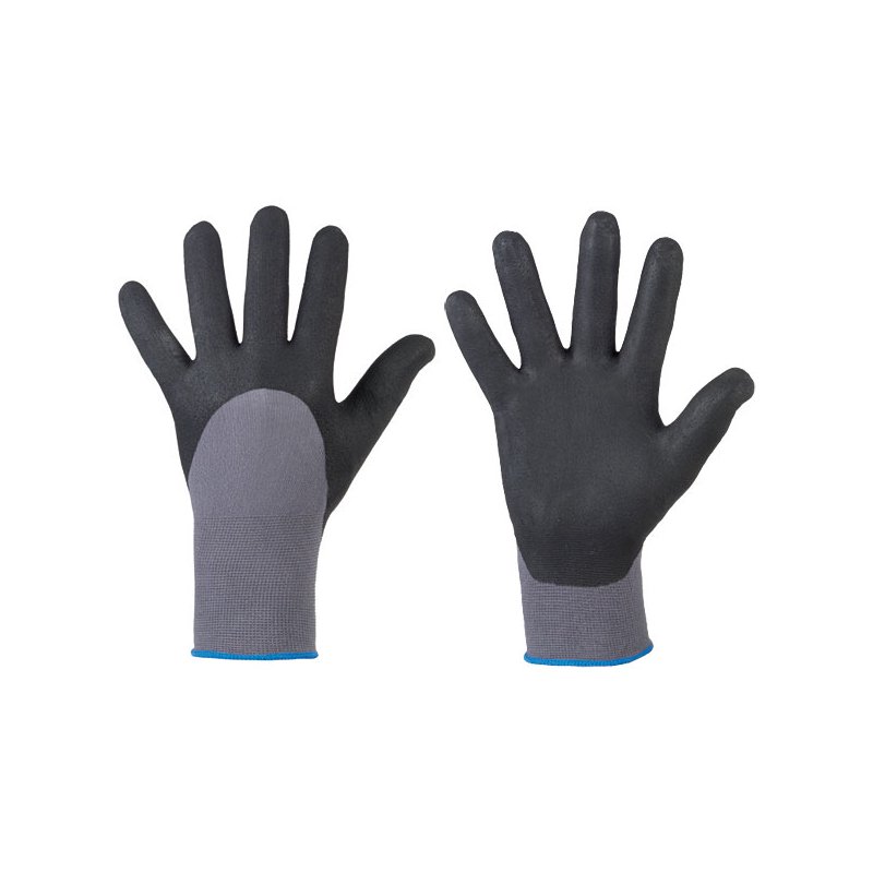 10x Strong Hand Arbeitshandschuhe Gr.10 XL schwarz Handschuhe beschichtet Garten 