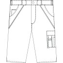 Planam Plaline Arbeitskleidung 3/4 Hose schwarz/zink L