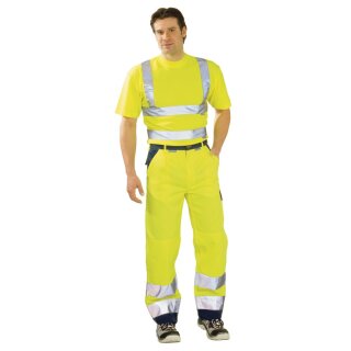 Planam Warnschutz Bundhose gelb/marine 52