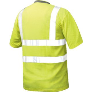 Polstar Reflektierender Warn-T-Shirt Arbeitsshirt Sicherheitsshirt Shirt gelb 