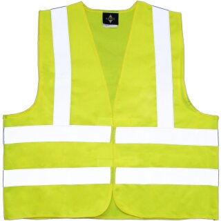 Korntex Warnweste ISO 20471 mit vier Reflexstreifen verschiedene Größen Farbe Gelb -A