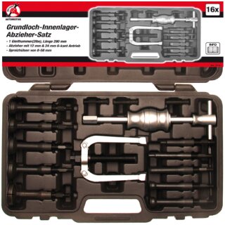 KRAFTMANN Grundloch-Innenabzieher-Satz, 16-tlg.