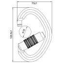 ALIENS - Alukarabiner TRIANGEL trilock - poliert/blau