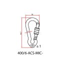 Aliens Zubehör Karabiner ALIENS "MINI SCHRAUBE + RING" ROT