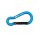 KONG - Zubehörkarabiner MINI PEAR - 6 mm - cyan/schwarz