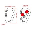 KONG - Alukarabiner HMS NAPIK auto block - rot/blank/blank