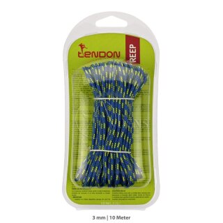 TENDON - Reepschnur im Blister 3,0 mm - 10 m mehrfarbig