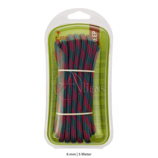 TENDON - Reepschnur im Blister 6,0 mm - 5 m mehrfarbig
