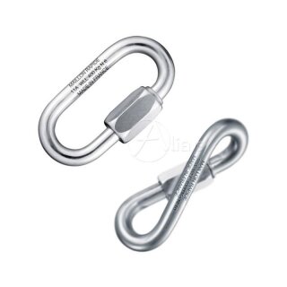 MAILLON RAPIDE Schraubkettenglied Oval 12 mm verzinkt o. schwarz