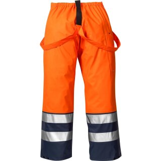 Fristads Kansas Hi-Vis Regenbundhose 2625 RS in Farbe Warnschutz-Orange/Marine & Größe S