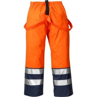 Fristads Kansas Hi-Vis Regenbundhose 2625 RS in Farbe Warnschutz-Orange/Marine & Größe M