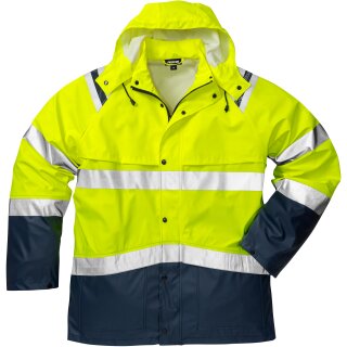 Fristads Kansas Hi-Vis Regenjacke 4624 RS in Farbe Warnschutz-Gelb/Marine & Größe M