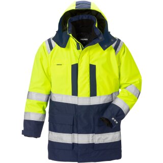 Fristads Kansas Hi-Vis Airtech® Parka 4036 GTT in Farbe Warnschutz-Gelb/Marine & Größe XS
