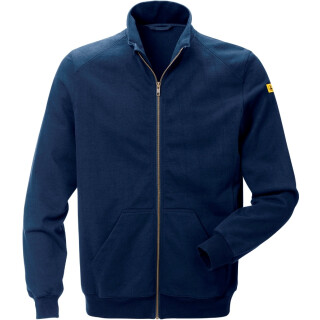 Fristads Kansas ESD Sweatshirt-Jacke 4080 XG85 in Farbe Dunkelblau & Größe 3XL