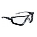 Bollé Cobra Schutzbrille Bügelbrille klares Polycarbonat / PC Bügel / Platinum -Schaumstoff- und Kopfband- mit Etui