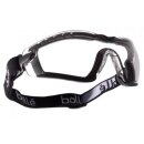 Bollé Cobra Schutzbrille Bügelbrille klares Polycarbonat / PC Bügel / Platinum -Schaumstoff- und Kopfband- mit Etui