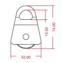KONG - Umlenkrolle SWING ALU - Rolle aus Nylon - in diversen Farben