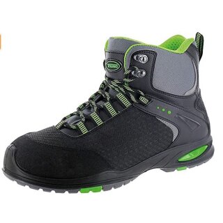 Triuso S3 Sicherheitsstiefel niedrig, Metallfrei, Schwarz-Grün 42