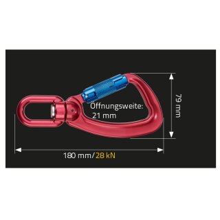 MAS Absturzsicherung Drehwirbelkarabinerhaken Mas 54