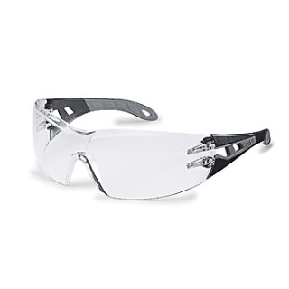 Uvex Schutzbrille pheos Bügelbrille klar 9192080 schwarz grau