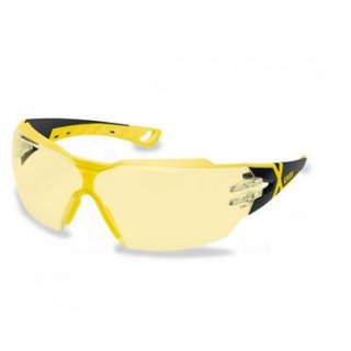 Uvex Schutzbrille pheos cx2 Bügelbrille 9198285 in schwarz/gelb