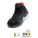 Uvex Sicherheitsschuh S1 Stiefel 8547 schwarz/rotin...