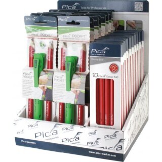 Triuso Display PICA-POCKET, Inhalt: 16x 1 Pocket+2 Zim, 10x 10 Zim