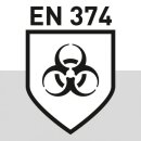 Triuso Nitril-Handschuh Grün Gr.L EN374-2/3, 330mm, Baumwollbefür