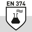 Triuso Nitril-Handschuh Grün Gr.L EN374-2/3, 330mm, Baumwollbefür