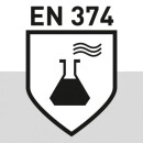 Triuso Nitril-Handschuh Grün Gr.XL EN374-2/3, 330mm, Baumwollbefür