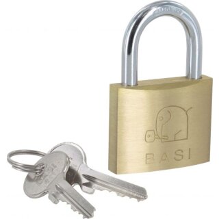 Triuso Vorhängeschloss Messing 40mm gehärteter Stahlbügel 6mm