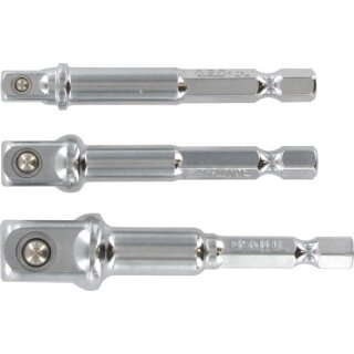 Triuso Adapterset 3-tlg.1/4"Bitsechs. vierkant 1/4;3/8;1/2" Zoll