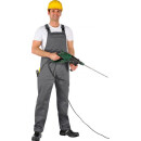 Triuso Latzhose grau Gr.42 250 GSM 100% Baumwolle