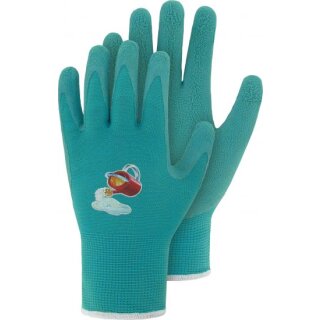 Triuso Kinderhandschuh Gr.6, Türkis für Kinder 7-10 Jahre, Latex