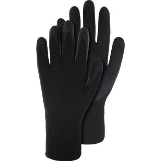 Triuso Polyesterstrickhandschuh versch. Größen 13G, Latexbes., schwarz