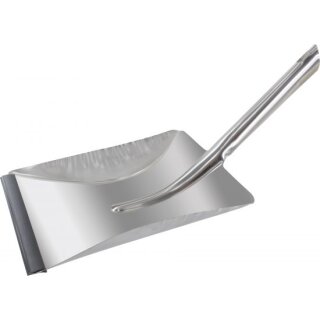 Triuso Kehrschaufel Edelstahl Gummi- lippe, Düllgriff 0,7mm 22x23cm