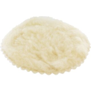 Triuso Lammfellpolierhaube 125mm, Klettbelag,für Lacke u. Metall